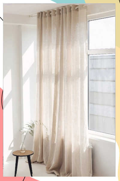"טוהר" - וילון הצללה עדין חלק דמוי פשתן במגוון צבעים רחב | תליית לולאות