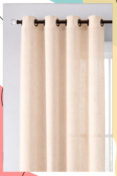 "טוהר" - וילון הצללה עדין חלק דמוי פשתן במגוון צבעים רחב | תליית לולאות