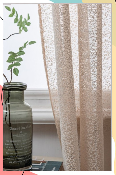 "נשוויל" - וילון הצללה כפרי עדין "שבור" בצבע חול