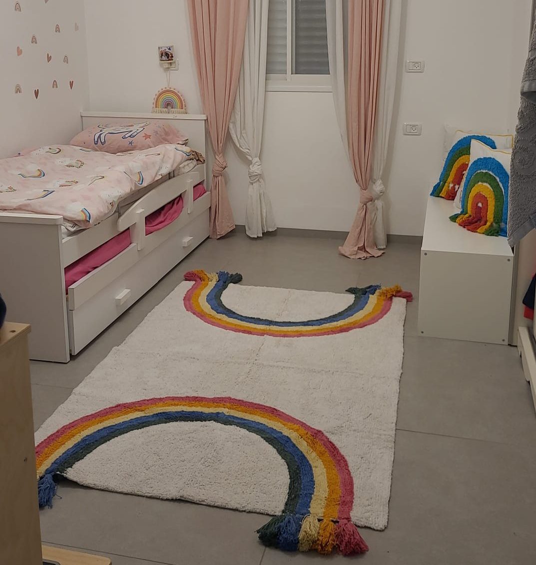“קשת בענן” – שטיח 100% כותנה כביס איכותי לחדר ילדים - Windowsart