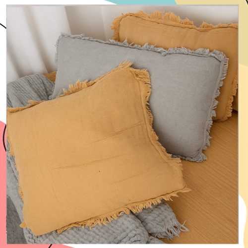 "דייזי" - כריות נוי חלקות מ100% כותנה ממוחזרת