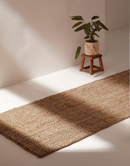 "עודד ראנר" - שטיח חבל עבה פראי מאורך ללא פרנזים - 60X180