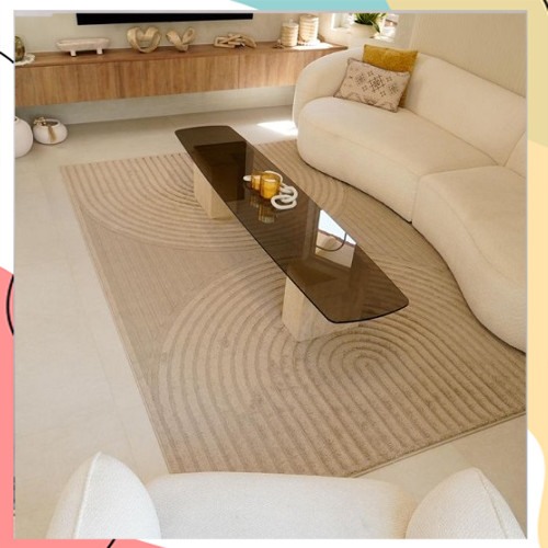 "קיארה" - שטיח קשתות מודרני בצבע בג' מתאים גם לתנאי חוץ