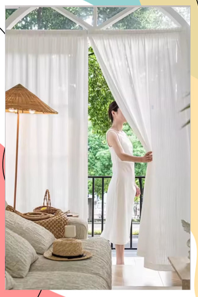 "מילאנו" - וילון בד קרפ משי המתאים לתלייה על מוט וגם על מסילת סיכות במחיר הזול בישראל