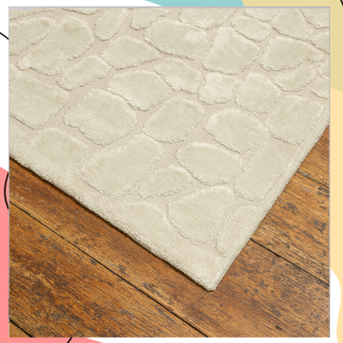 "נתן" – שטיח ויסקוזה פרימיום בעיצוב "שברי עננים" | בעל תחתית תפורה