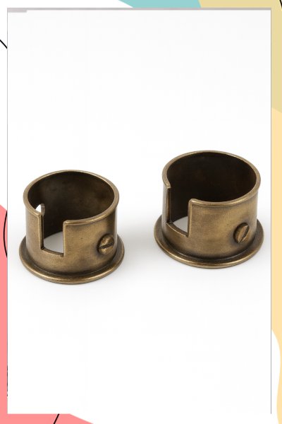 "רוזי" - זוג רוזטות 19 מ"מ לתליית מוט צידית בצבע נחושת או לבן