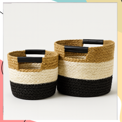 "ורה" – סט סלסלות חבל טבעי מעוצבות, פרקטיות ומדויקות לארגון