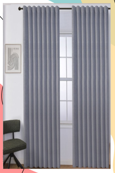 "מיכל" השחלה נסתרת - וילון 100% האפלה מבד דמוי פשתן במגוון צבעים