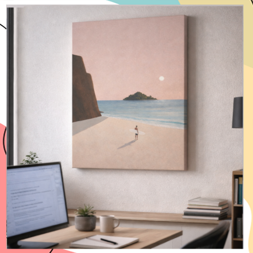 “קו לנטה” – יצירה דיגיטלית מודפסת על קנבס פרימיום