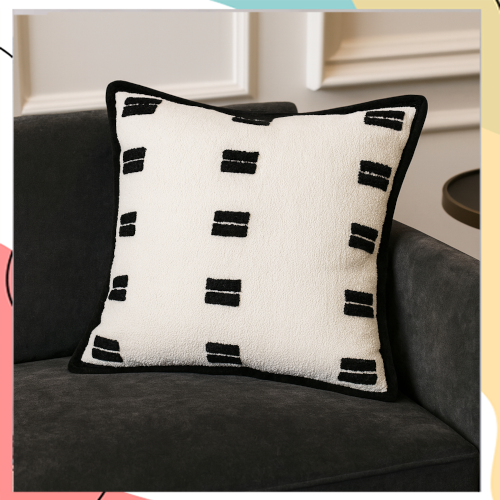 "מדלן" – כרית נוי ברוח רטרו צרפתי שילוב של גיאומטריה מודרנית ותחכום קלאסי