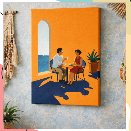 "רגע יפואי" – יצירה דיגיטלית בהדפסה על קנבס פרימיום