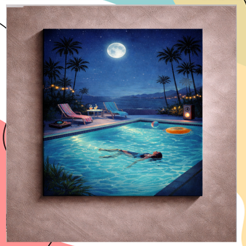 “לילה בעקבה” – יצירה דיגיטלית מודפסת על קנבס פרימיום