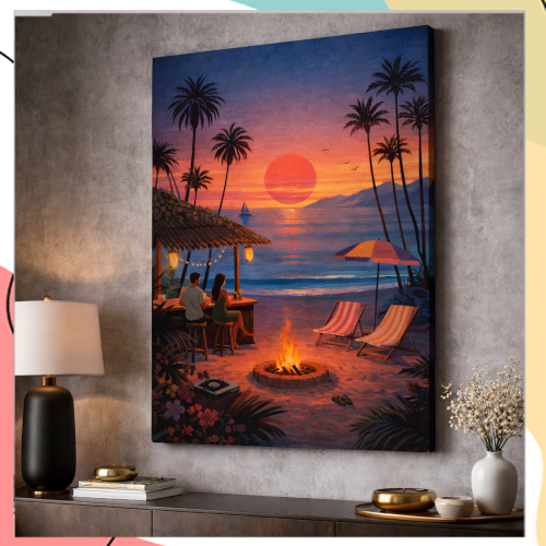 “צ'ארלי ביץ'” – יצירה דיגיטלית מודפסת על קנבס פרימיום