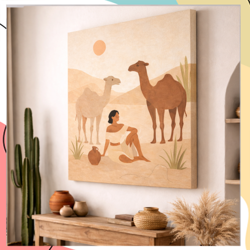 "אישה ודרך" – יצירה דיגיטלית בהדפסה על קנבס פרימיום