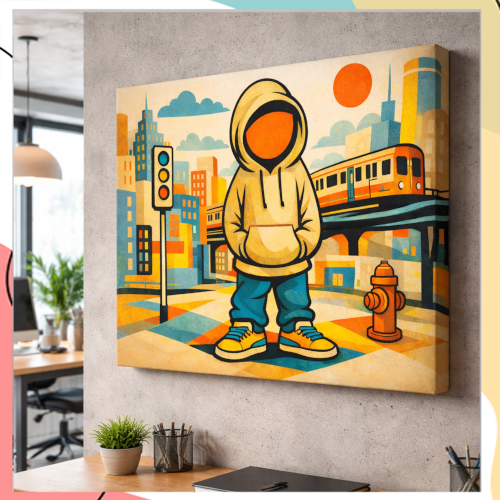 “ג'ומה” – יצירה דיגיטלית מודפסת על קנבס פרימיום