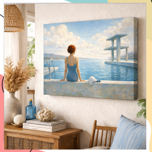 “מבט כחול” – יצירה דיגיטלית מודפסת על קנבס פרימיום