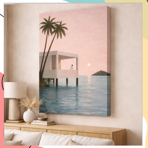 "רגע לפני שקיעה" – יצירה דיגיטלית בהדפסה על קנבס פרימיום