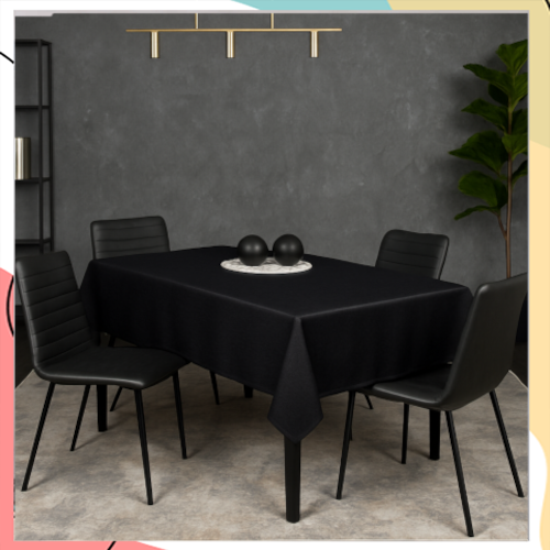 "פאולה" - מפת שולחן שחורה ויוקרתית | דחוה כתמים