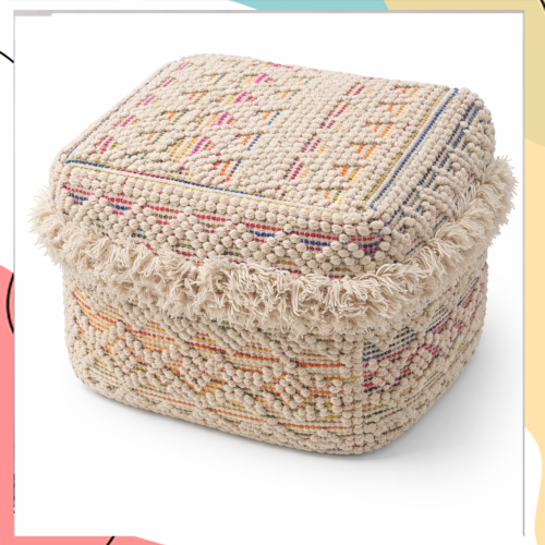 "וואן פיס" – הדום בוהו־שיק צבעוני מכותנה פריט שמכניס שמחה, רכות וסטייל טבעי לחדר