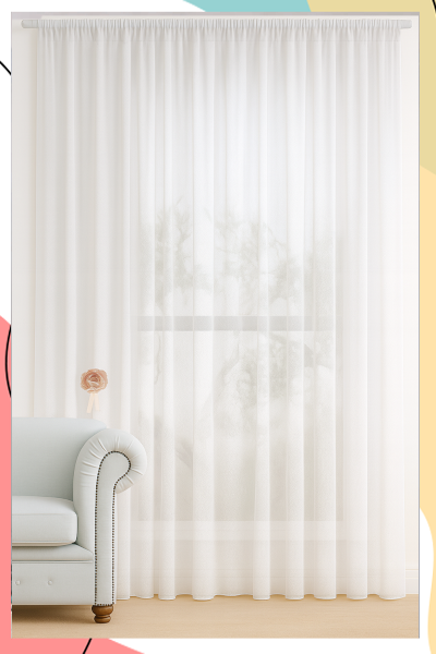 "מיכאל" – וילון קרפ משי לבן במראה יוקרתי ורך בהשחלה נסתרת עם סרט כיווץ למראה מושלם בכל חלל | כנף 280*250