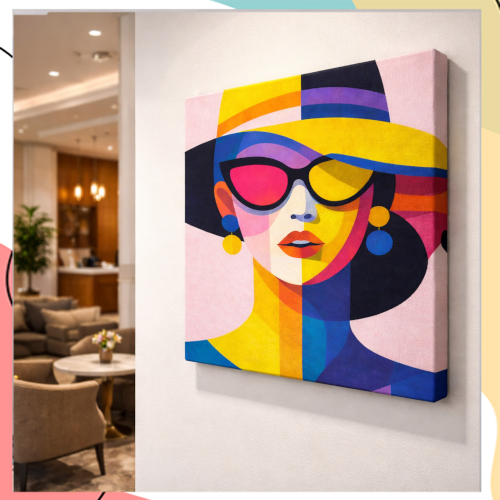 “קול סנדי” – יצירת פופ ארט דיגיטלית מודפסת על קנבס פרימיום